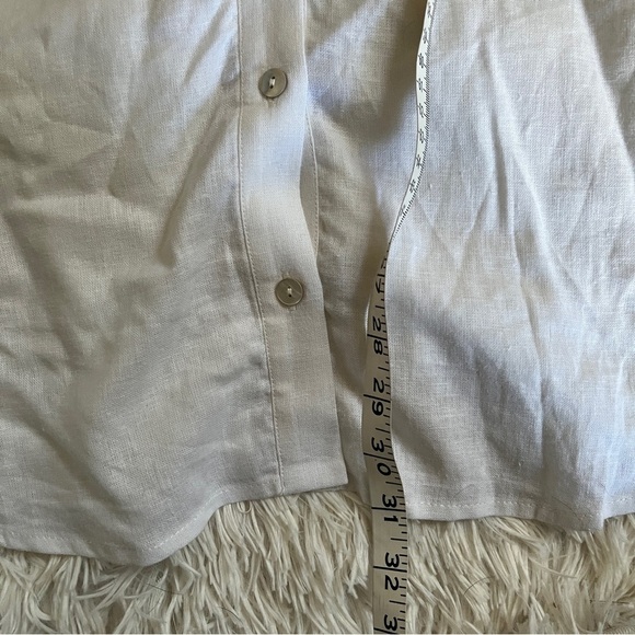 Susan Graver Linen-Blend Button Down Blouse | Size M | NWT - Picture 12 of 13